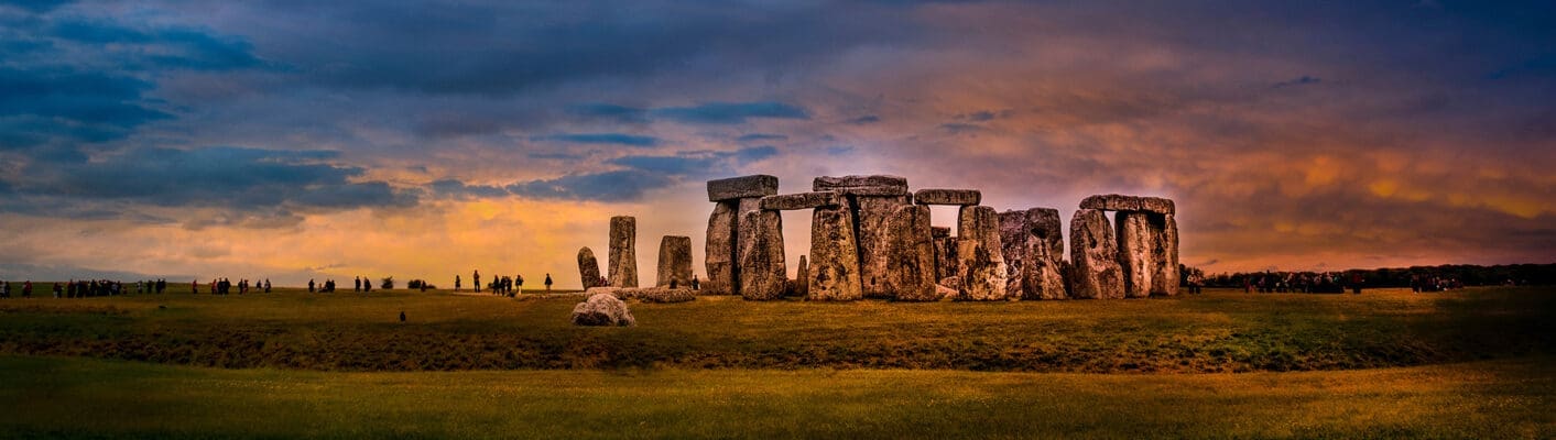 Dramatic skies at the Iconic Stonehenge Landmark in England