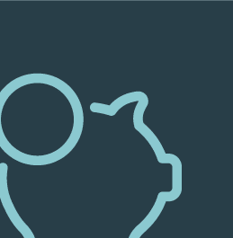 Storage savings icon representing reduced data storage costs and optimisation